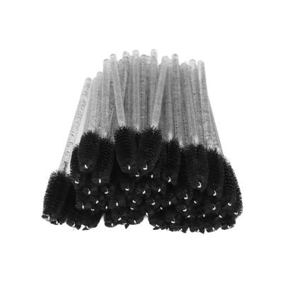 50 uds. Cepillos Desechables para Pestañas Portátiles Aplicadores de Pincel para Máscara de Pestañas Herramienta de Maquillaje Negro