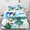 Genshin Impact Bedding Set Game 3d Print Bed Linen Quilt Soft Duvet Cover Sets Home Textile Queen King Size Girl Boys Room Decor
