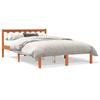 VidaXL Cadre de lit cire marron 140x200 cm bois de pin massif 844809