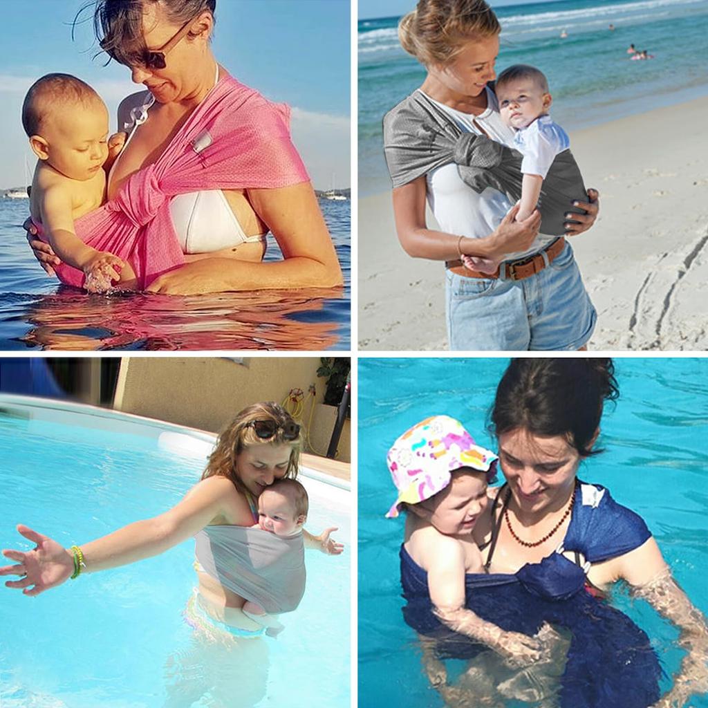 Vrbabies Baby Mesh Baby Sling for Suitable for and Side Suitable for Beach and Breathable Perfect for Summer Heat Carrier, Ultra-Lightweight Newborns,