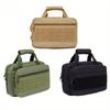Durable Polyester Tactical Range Bag, 2 Pistols, Adjustable Strap, Zippered Pockets & Mesh. Ideal for Shooting & Hunting.