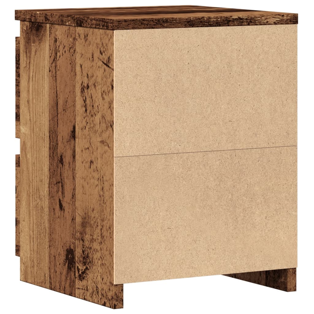 Vidaxl Bedside Table, Old Wood 30X30X40 Cm, Wood-Based Material
