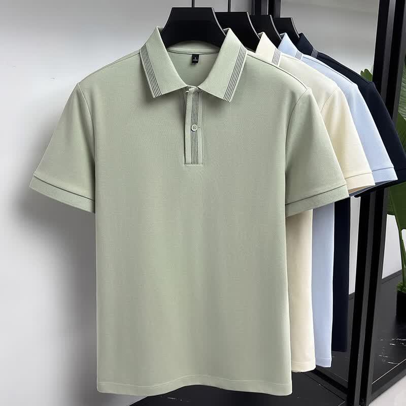 Firstview Men s Colorblock Digital Collar Pique Cotton Short Sleeve Polo Shirt FX1159 3XL