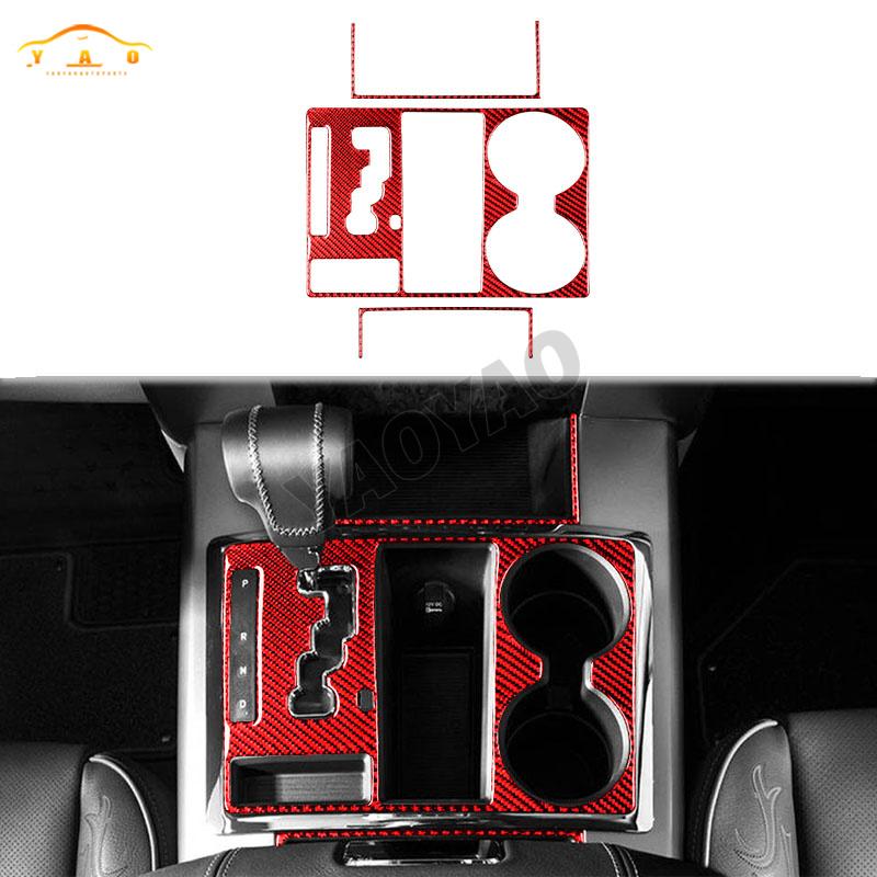 EHV5  Carbon Fiber for Dodge RAM 1500 2009 2010 2011 2012 Central Console Gear Shift Panel Decorative Sticker Decal Cover Trim