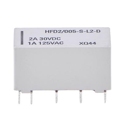 5V Coil Bistable Latching Relay Dpdt 30Vdc 2A 1A 125Vac Hfd2/005-S-L2-D Realy