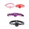4 Colors Faux Leather Mouth Gag Adjustable Plastic Ball Adult Flirting Fetish Roleplay Game Props Couples BDSM Bondage Sex Toys