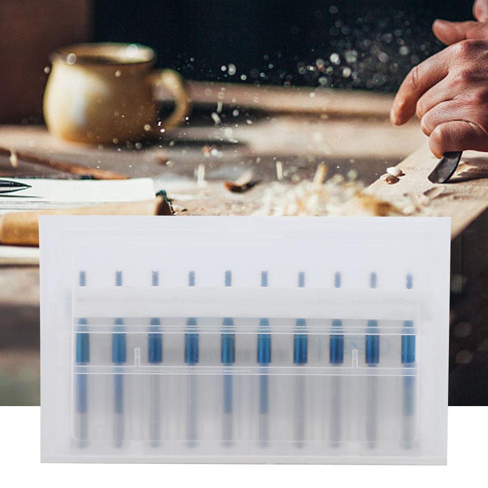 10 ks Karbidová fréza Modrá kukuřičná koncová fréza Gravírovací bit pro CNC PCB stroje (1,5 mm)