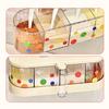 Cute Spice Container with Press-Type Lid Multi-Compartment Seasoning Box Wall-Mounted Kitchen Organizer for Salt Sugar Condiments