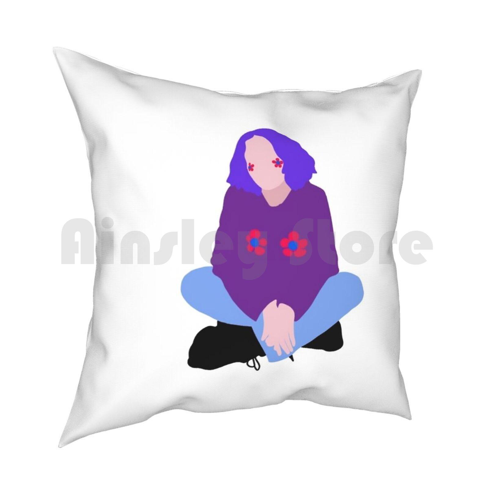 Pillow Case Printed Home Soft Throw Pillow Flower Music 30x30cm 12x12in