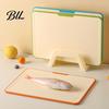 Moisture Resistant Chopping Board Plastic Cutting Set with Stand PP Boards for Material Meat Fruit Veggies Non-Slip Dishwasher Safe Space-Saving