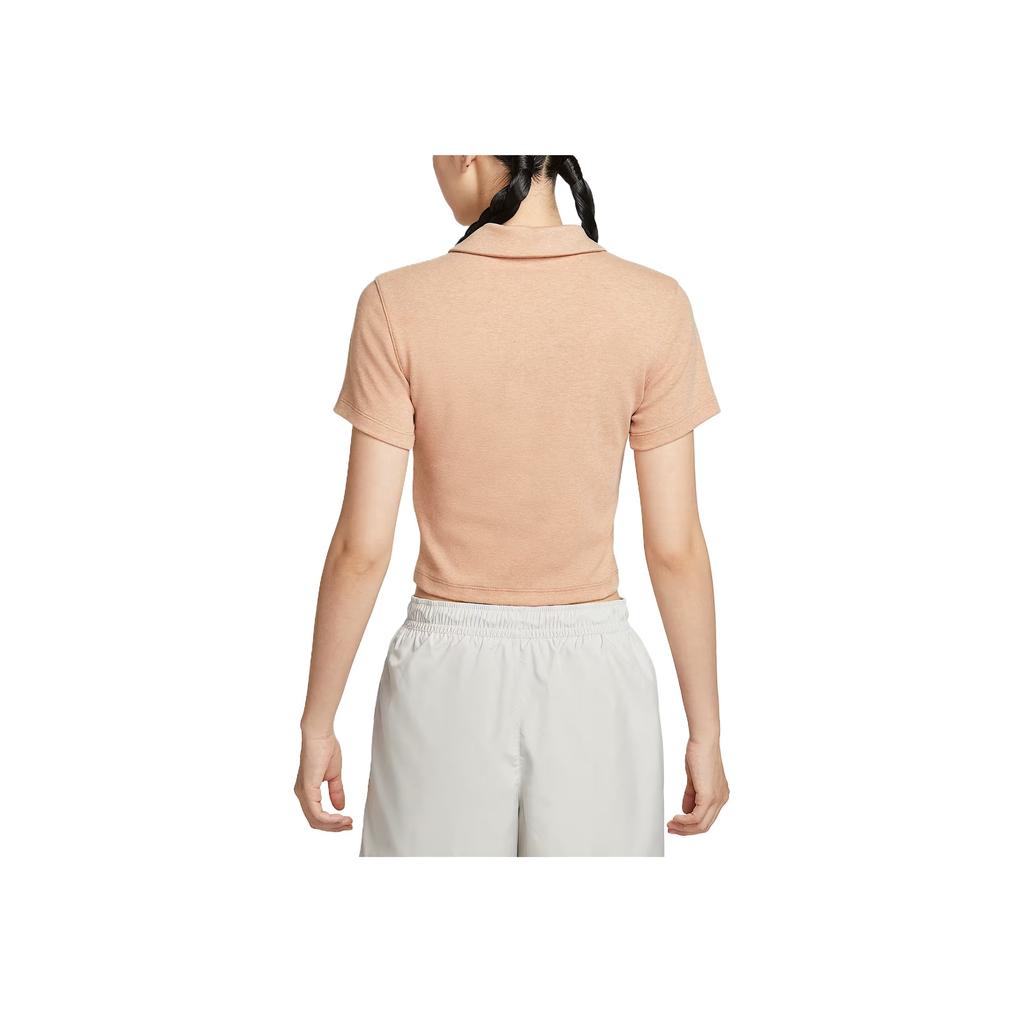 Nike Sportswear Essentials Series SS25 Comfortable Fashionable Simple Versatile Short Sleeve Polo Shirt Women Tops DV7885-688