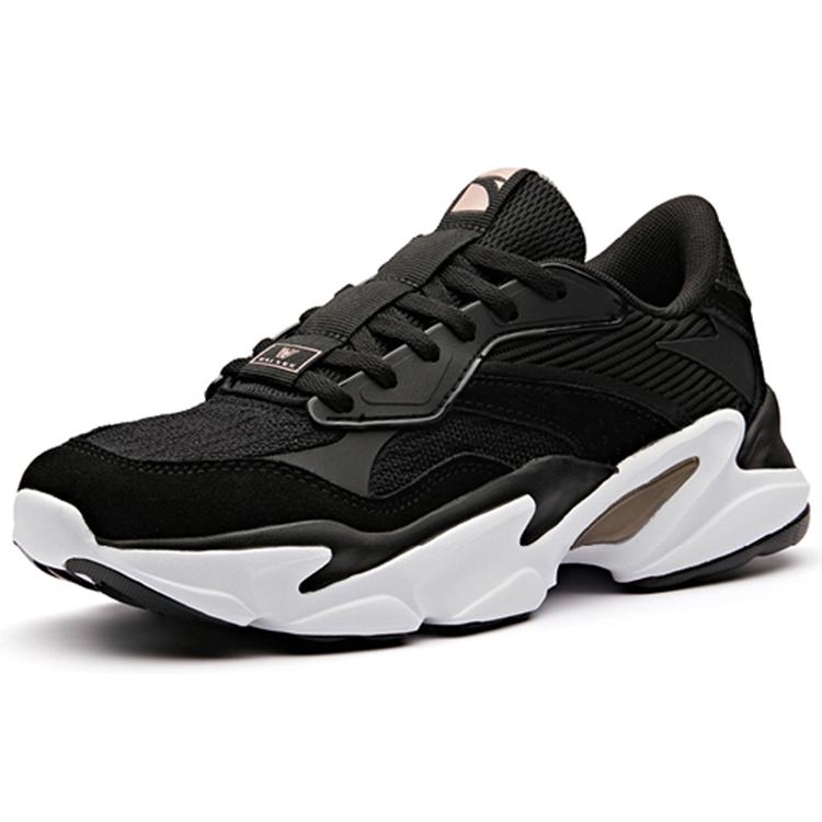 Anta Comfortable Abrasion Resistant Low Top Casual Shoes Women's Black White Brown 12838808-1