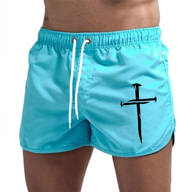 Summer Men's Beach Shorts 2025 Beach Trunks Gym Jogging Casual Pants Quick Drying Swimming Homme Surf Ventilate Seaside Shorts