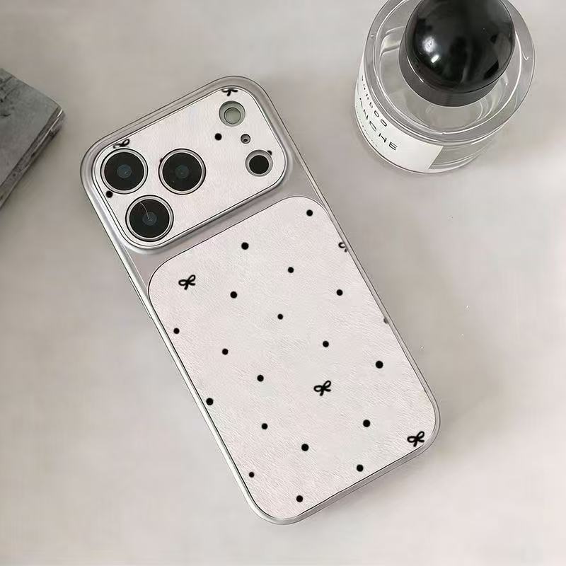 Second change is suitable for 17promax mobile phone case 16pro new 15 leather 14 large windows 13 women 12pro