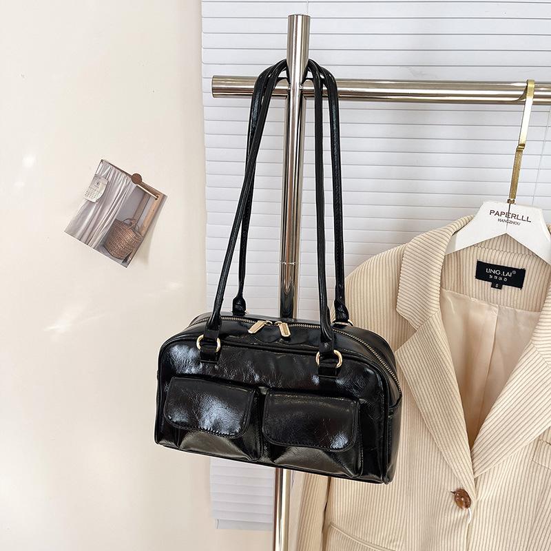 Bag Women 2026 Autumn New PU Armpit Bag Large Capacity Retro Simple Commuter Tote Bag Fashion Shoulder Bag