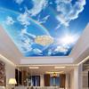 Ceiling Wall Mural Blue Sky White Clouds Ceiling Wallpaper Suitable For Bedroom Lobby 3d Wall Mural Home Decor