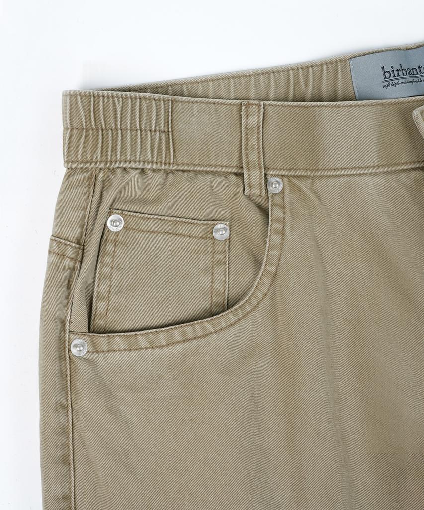BIRBANTE Centercris C.L Fit Elastic Waist Chino Pants - Beige