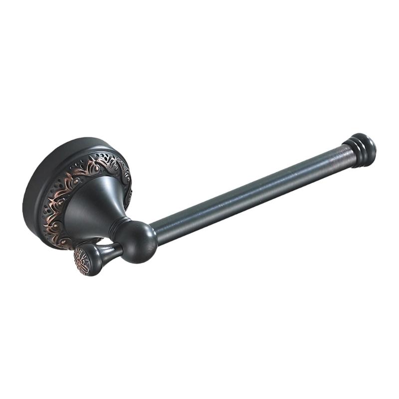

Strong Copper Tissue Paper Holder Retro Style Black Bronze Simple Mounts Tissue Bracket for Homes Easy Setups Decors 1