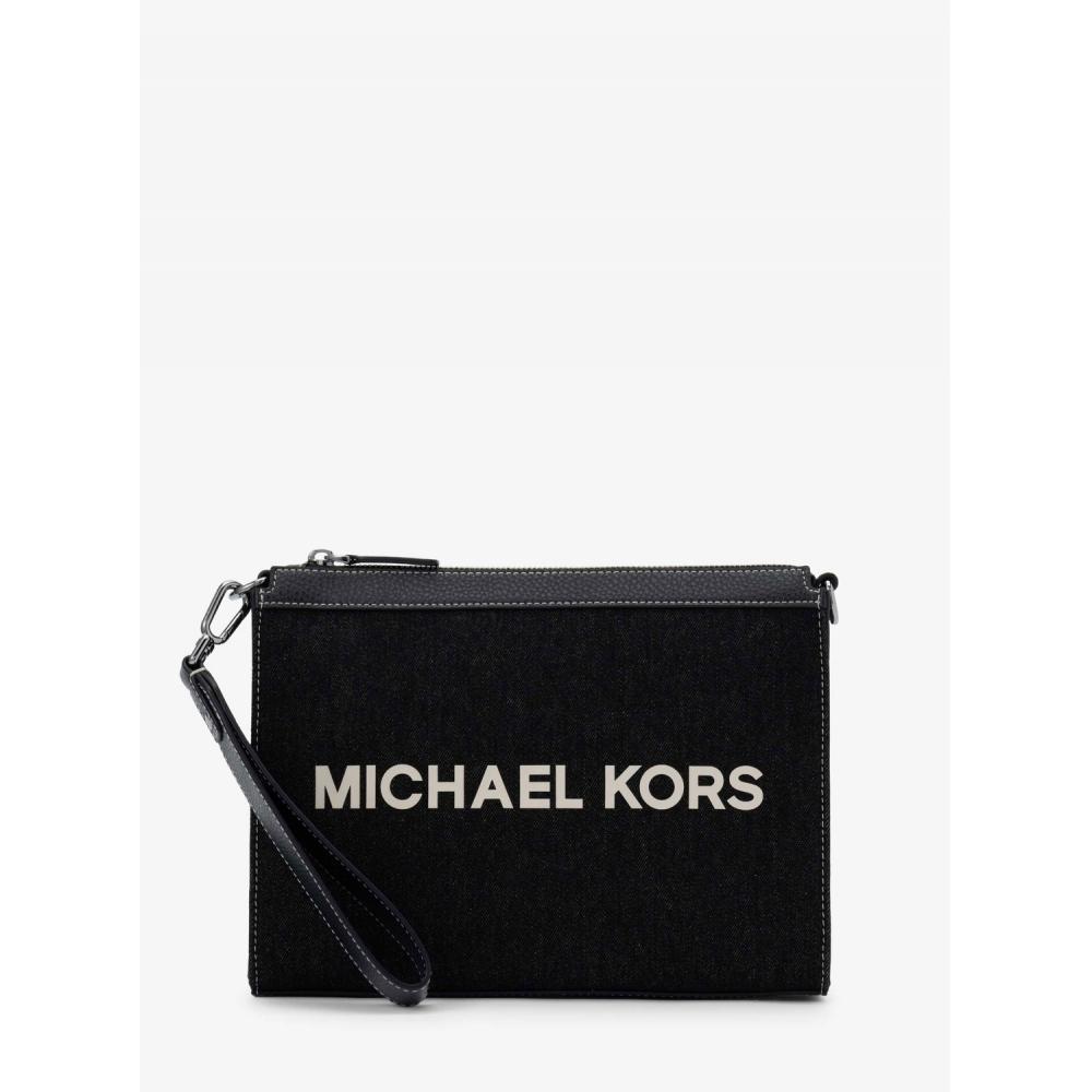 Michael Kors Cooper Denim 3 In 1 Crossbody Pouch 37s6lcom2c3354 Black Wash