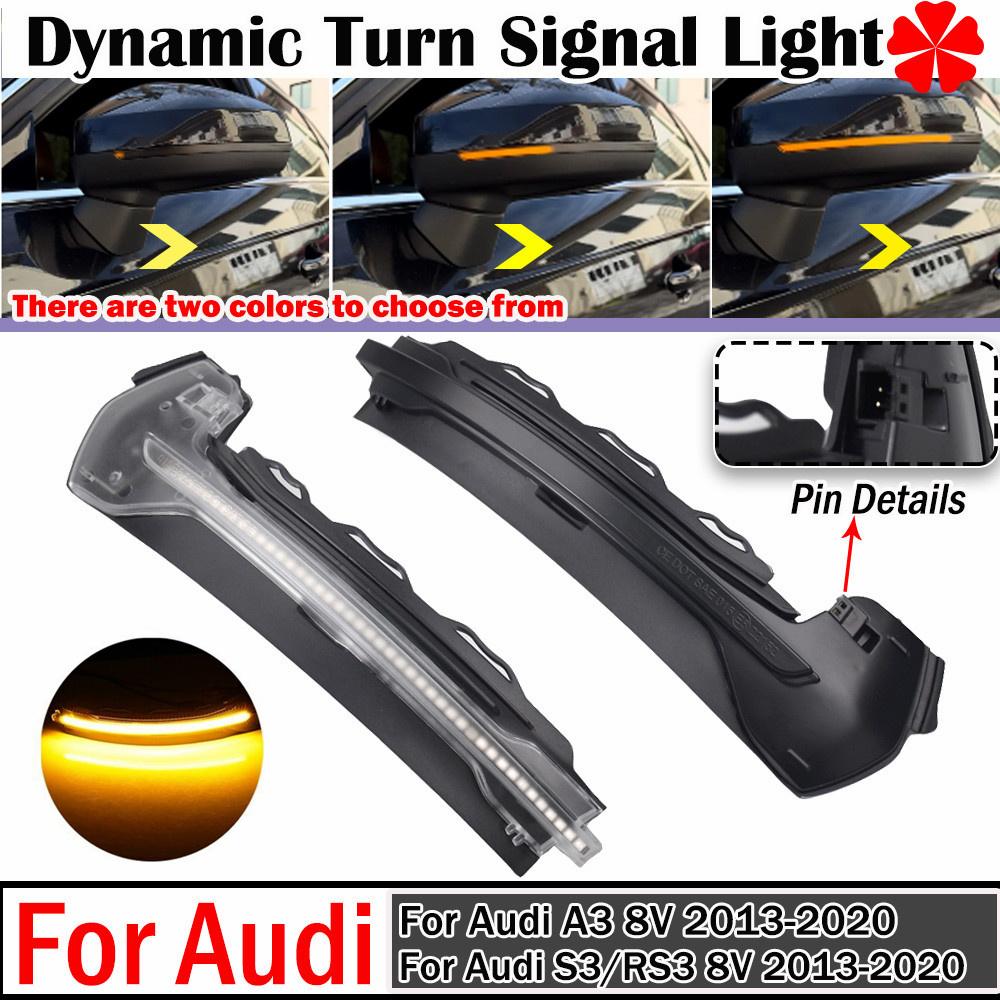 For A3 8V S3 RS3 LED Dynamic Turn Signal Light Flashing Water Side Mirror Indicator Blinker 2013 2014 2015 2016 2017 2018