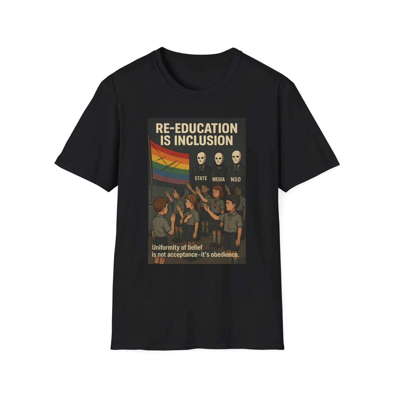 Re-Education Is Inclusion Shirt, Anti-Marxist American Pride Tee S