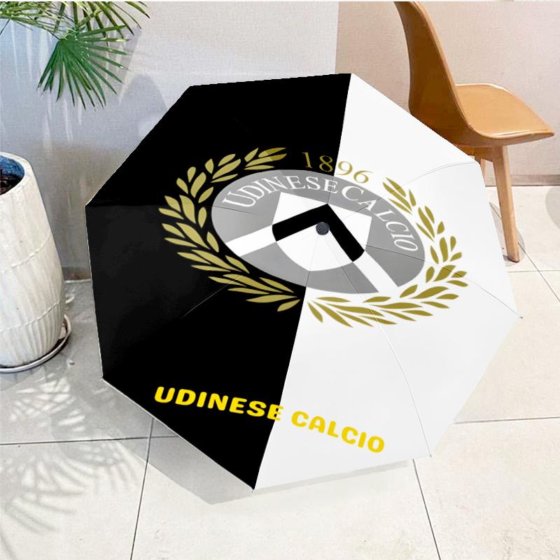 Udinese Calcio Crest Automatic Folding Umbrella - 8-Rib Travel Umbrella with Auto Open/Close & Portable, Gift for Christmas, Birthdays