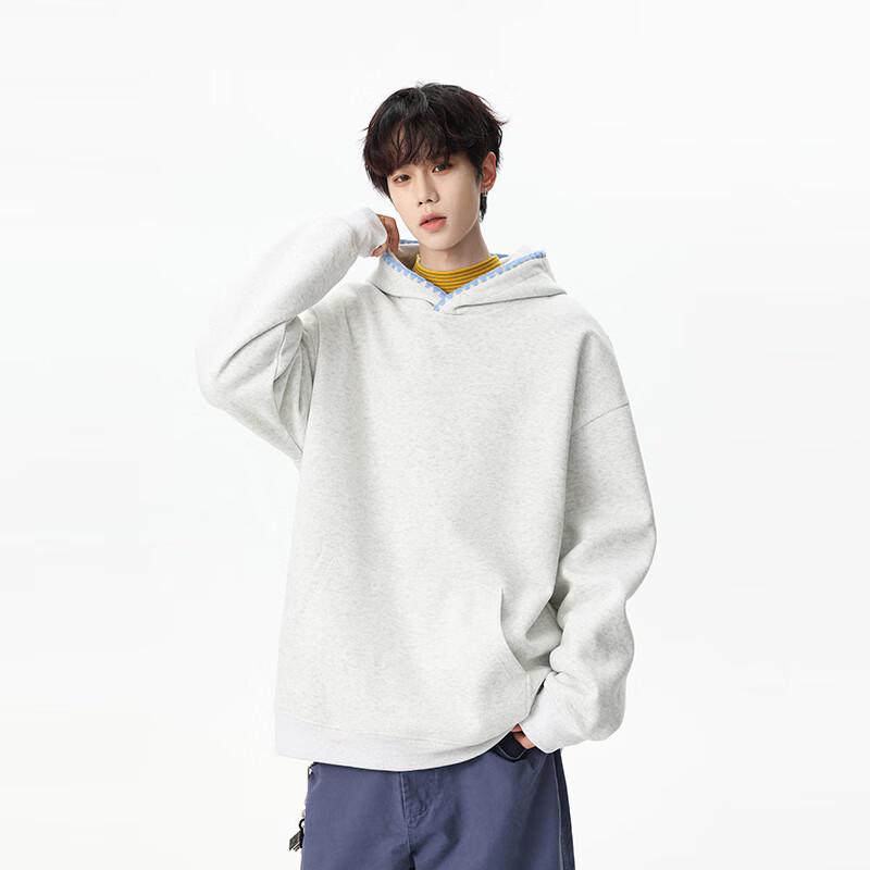 TOM ADAM Geometric Pattern Hooded Sweatshirt