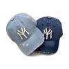 Unisex Letter Embroidery Denim Washed Baseball Caps Spring and Autumn Outdoor Adjustable Casual Hats Sunscreen Hat