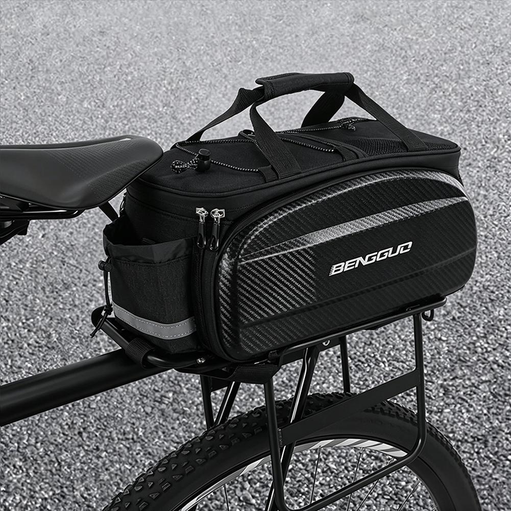 Bike Rack Bag with Reflector & Shoulder Strap Bicycle Trunk Pannier Saddle Seat Bag Carrier for Bicycle Rear Rack
