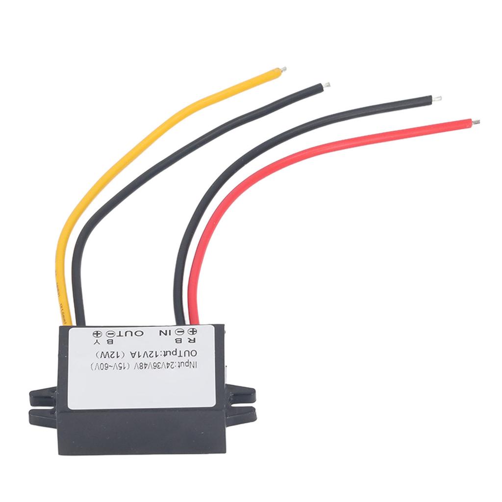 DC To DC Conventer Buck Adjustable 24V 36V 48V(15‑60V) To 12V 1A 12W Ultra Thin PP Shell Epoxy Resin Power Supplies