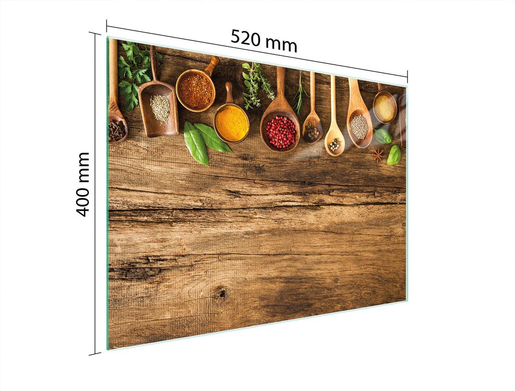 SZKLANA DESKA DO KROJENIA 52x40 PRZYPRAWY