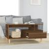  Coffee Table, Brown Oak 90x49x45 Cm, Wood-based Material