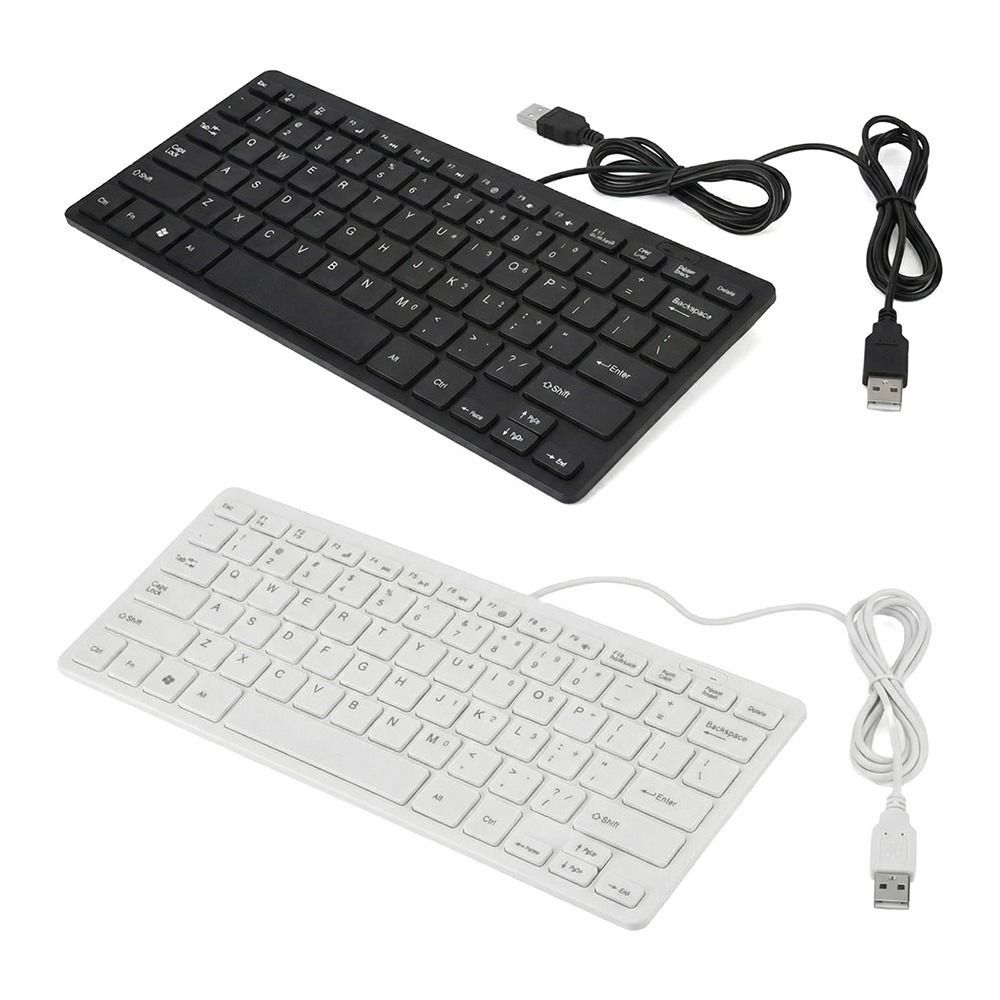 78 Keys Mini Keyboard Ultra-Thin Design Ultra Thin Keyboard Portable USB Wired Keyboard Industrial