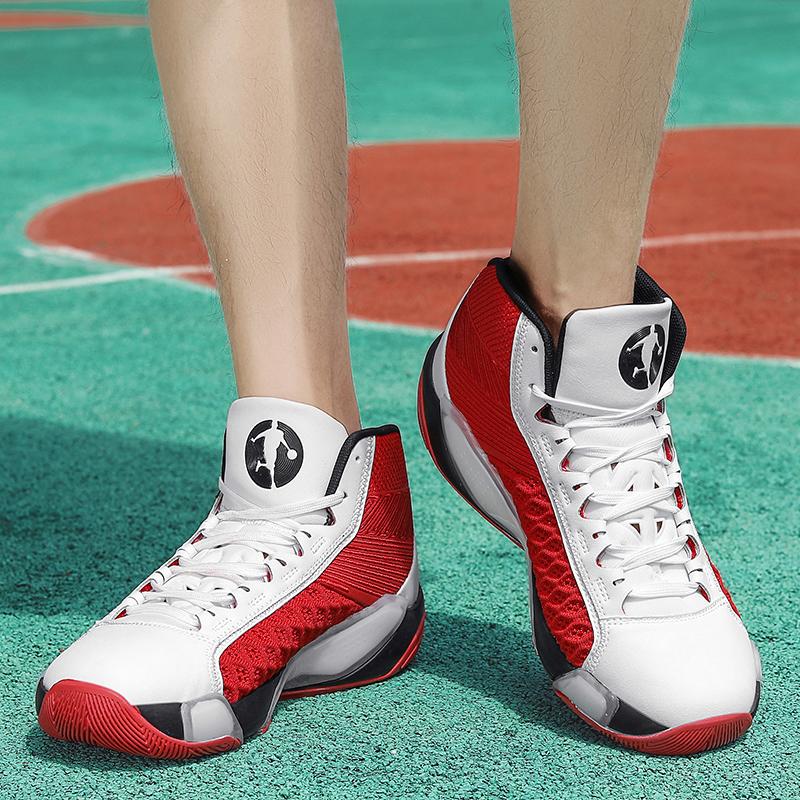 Men's Breathable Cushioned Non Slip Basketball Shoes Athletic Running Sneakers For Gym Training
