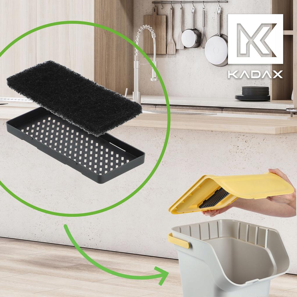 KADAX 3x Universal Carbon Filter For Trash Can Odor Absorber