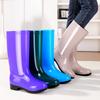 Fashion rain shoes women's adult medium and high rain boots women's 2 new waterproof and non-slip water shoes