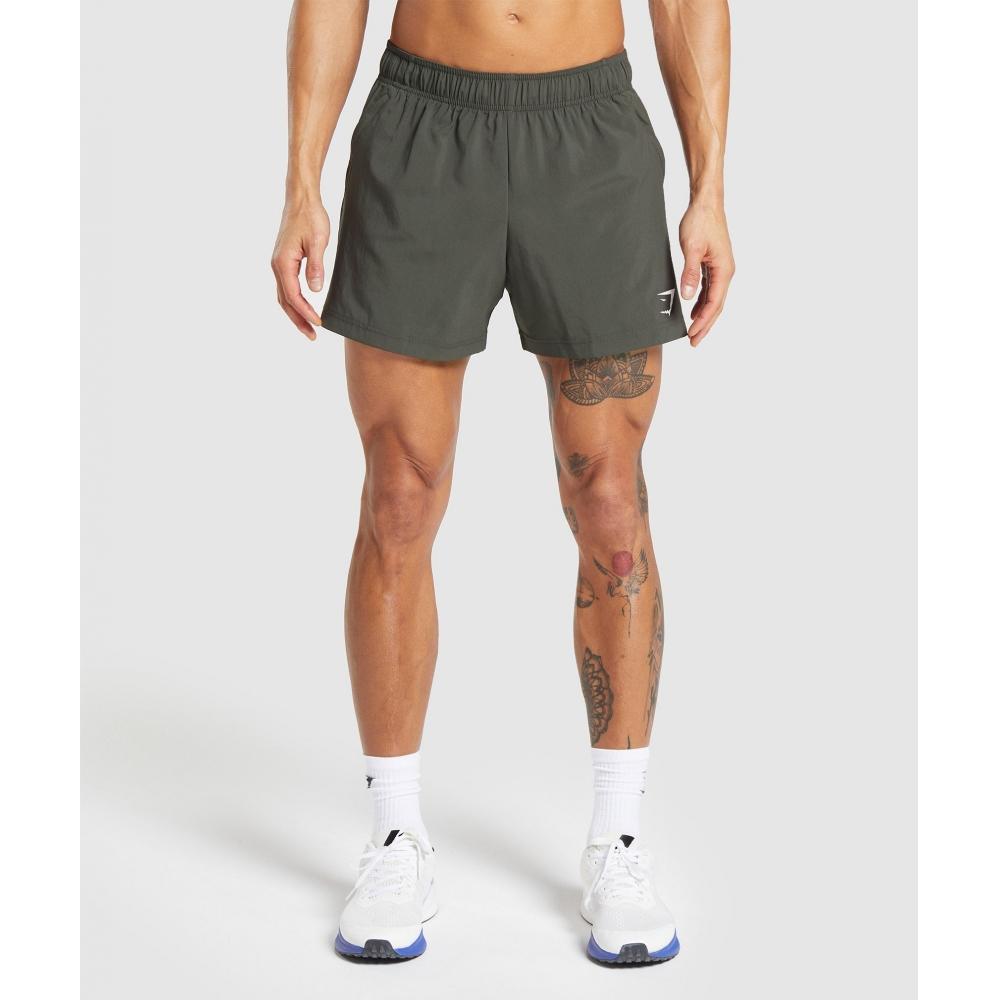 

GYMSHARK Sport 5 Shorts Strength Green Black A2A8K ECJ2