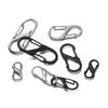 10pcs/lot Metal Lock Clip Keychain Multifunctional S Shaped Alloy Hanging Buckle For DIY Jewelry Outdoor Camping Hiking Travel