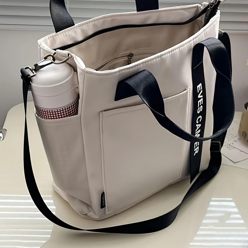 Ladies Luxury Bags Csw003 Women's Canvas Tote Bag, Fashionable Single Handbag Shoulder Bag For Messenger Bag, Hand Carry Bag, Duffel Bag With Zipper Closure