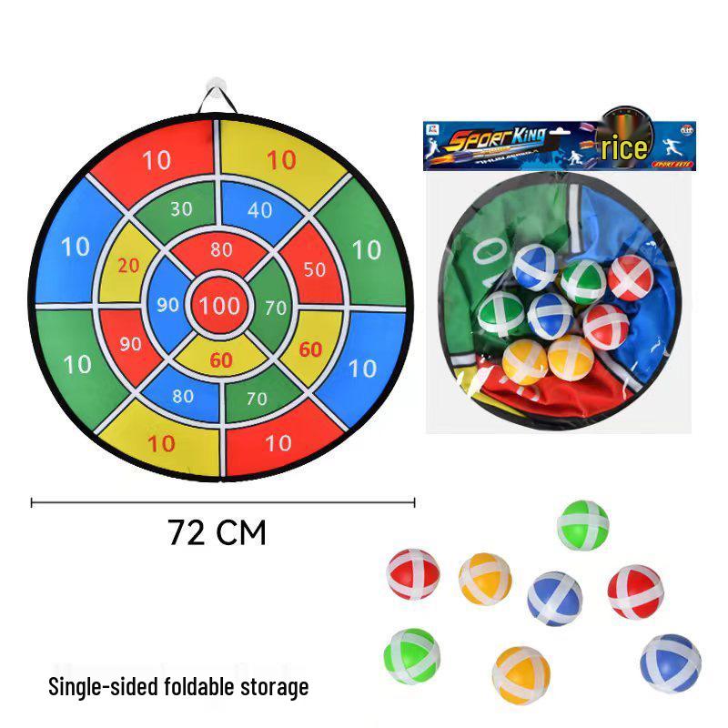 72cm Foldable Sticky Ball with 36cm Target - Cartoon Interactive Toy for Indoor & Outdoor Parent-Child Play