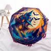1pc Haunted Castle Automatic Open/Close Umbrella - Portable Collapsible Umbrella with 8-Rib Stability, Fashion Lovers yy251017171