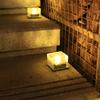 Atmosphere lights Solar Powered Ice Cube Lamp Glass Brick Landscape Square Glass Outdoor Road Courtyard Garden Decoration