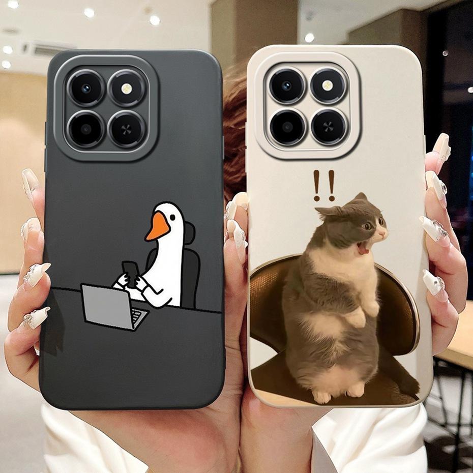 Cute Cartoon Phone Case For Honor X6c Soft Silicone Shockproof Cover For Honor X6C 4G NIC-LX1 LX2 LX3 Cases Bumpers