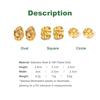 Round Irregular Stone-Shaped Pleated Gold Stainless Steel Stud Earrings for Women Vintage Korean Design Studs Jewelry Set