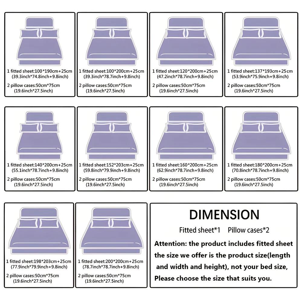 1Pc Halloween Fitted Sheet Lovely Ghost 3D Print  Polyester Cover Breathable Bedding Set Home Decor Without Pillowcases