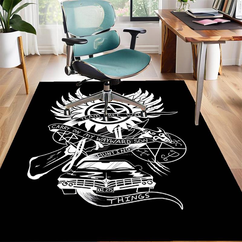 Supernatural Polyester Carpet, Soft Indoor Mat for Office Chair, Living Room, Computer Desk - Decorative Home Office Rug Design