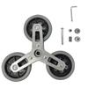 2PCS Stair Climbing Triangular Wheel Rubber Wheel Cart Climbing Stair Shopping Cart Triangle Luggage Wheel Shopping Cart Trolley