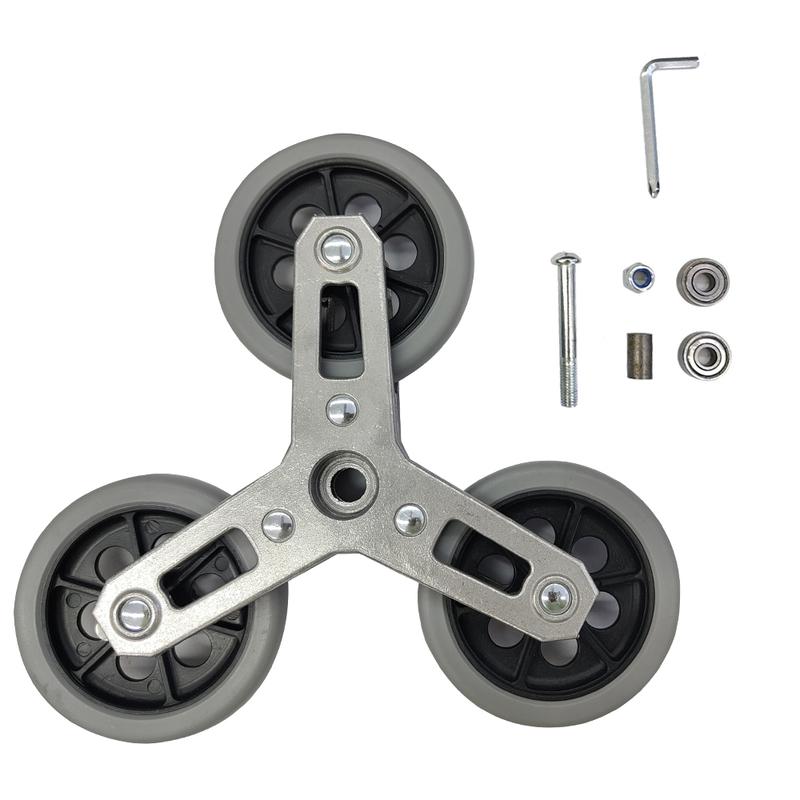 2PCS Stair Climbing Triangular Wheel Rubber Wheel Cart Climbing Stair Shopping Cart Triangle Luggage Wheel Shopping Cart Trolley