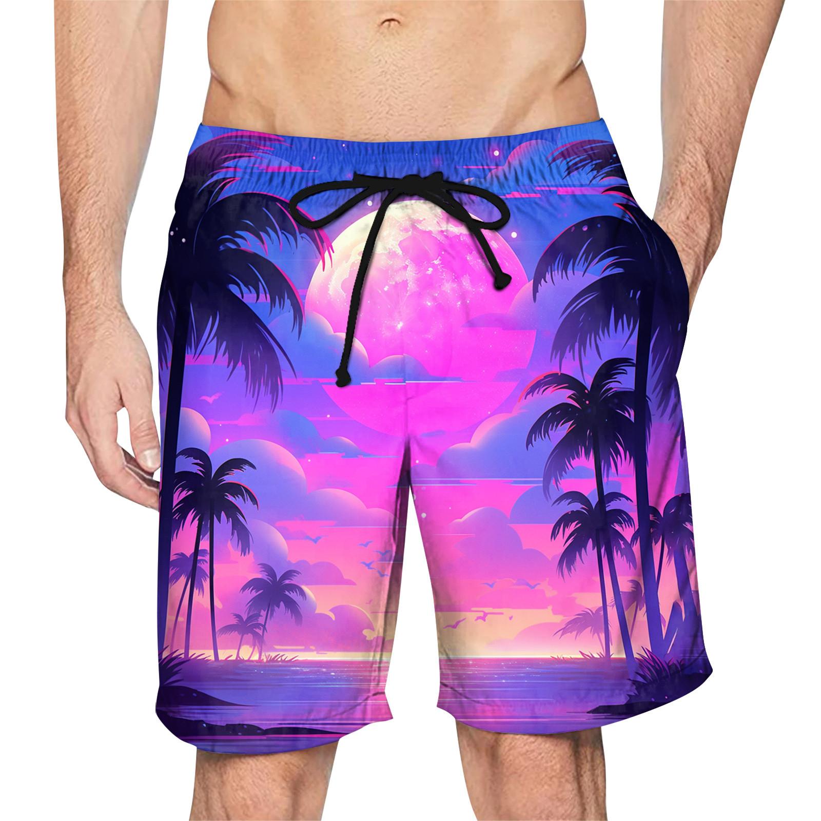 

Мужские повседневные модные шорты. Мужские свободные дышащие шорты с гавайским принтом. M