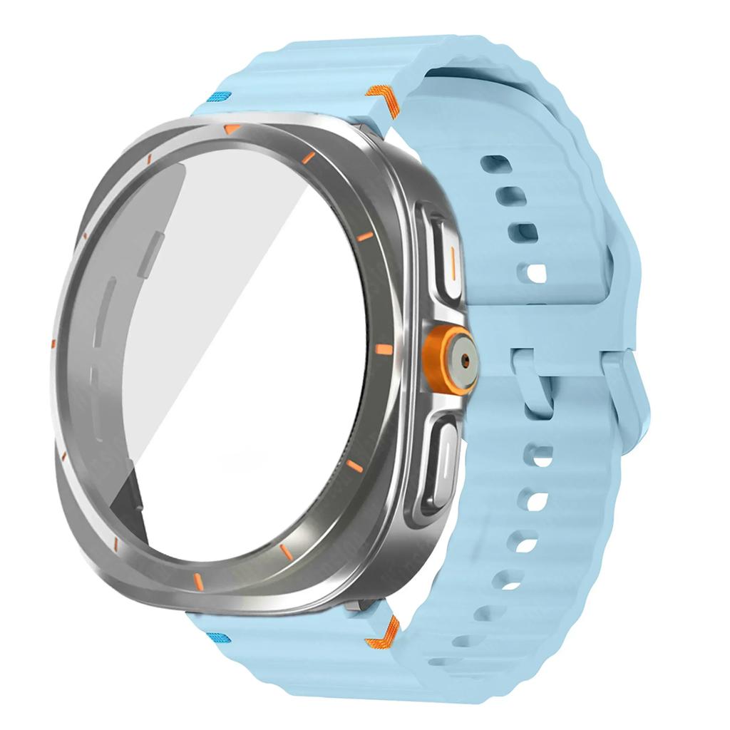 Change To Ultra Case+Band for Samsung Galaxy Watch Ultra Upgrade To Galaxy Watch 7 6 40mm 44mm Tempered Glass Screen Protector
